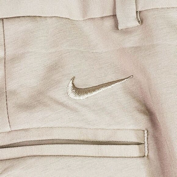 Nike Dri-Fit Golf Pants 34X30 Khaki Tan Comfort Waist Chino Pants Performance - Picture 7 of 8